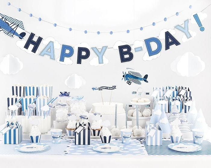 Caketopper Flygplan Banderoll