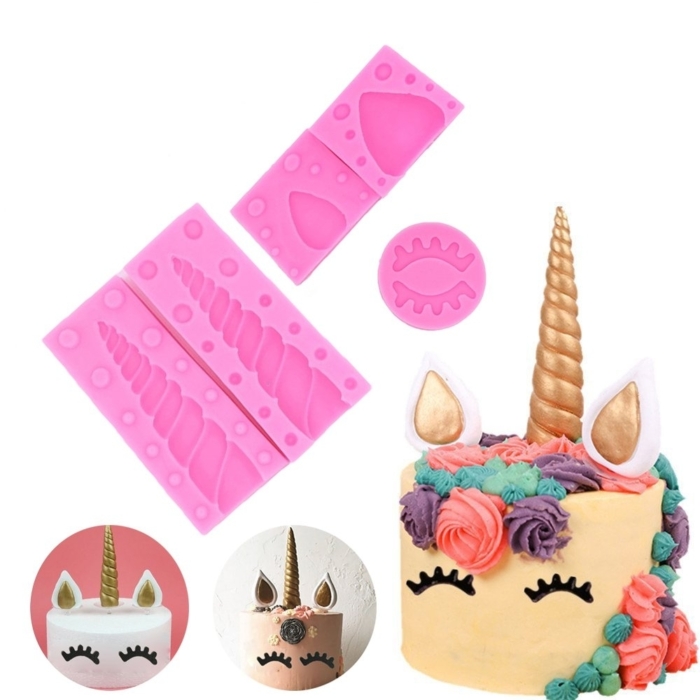 Enhörning Ögon Öron Silikonform Unicorn Cake Tårta - BakeCake