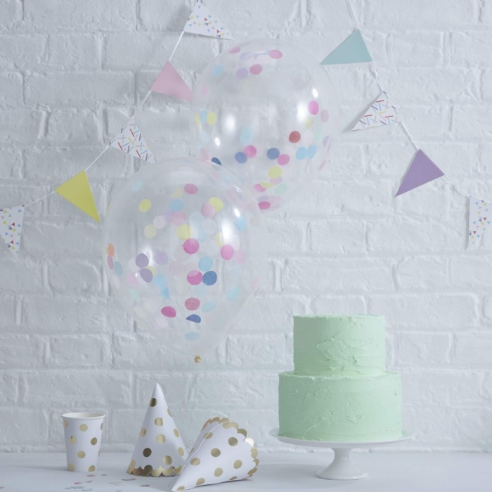 Konfetti Ballonger 30cm - 5-Pack
