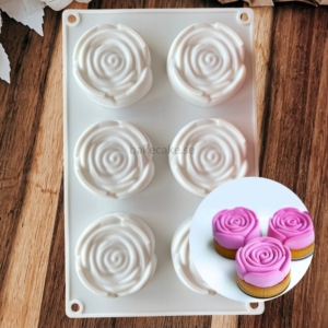 Rosformad Silikonform – 6st Rosa Silikonform | Rosa Bakform
