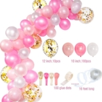 Ballongbåge Rosa & Guld – 112 LatexBallonger