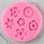 Små Blommor silikonform 6st Silikonformar Gjutform