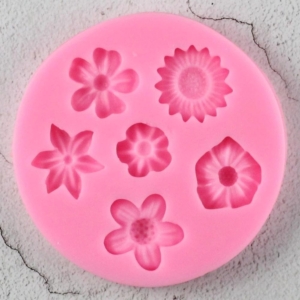 Små Blommor silikonform 6st Silikonformar Gjutform