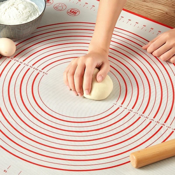 Bakmatta Kavelmatta i Silikon med Mått Skalor Non-Stick 40x50cm