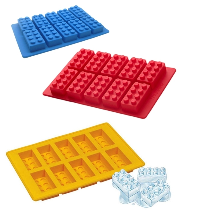 Klossar 10 Bitar Blocks Silikonform Form Sugarpaste Bakform Choklad