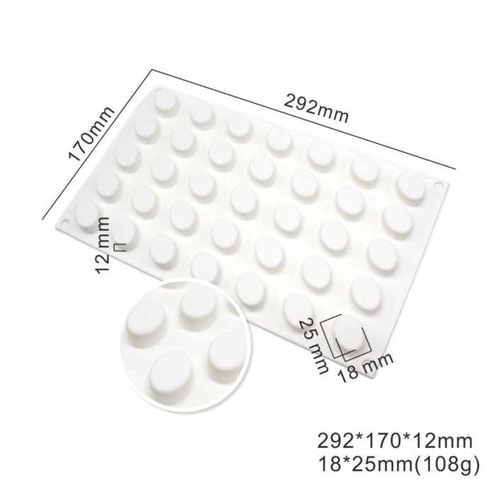 Oval 35st Silikonform | Mousseform Pralinform