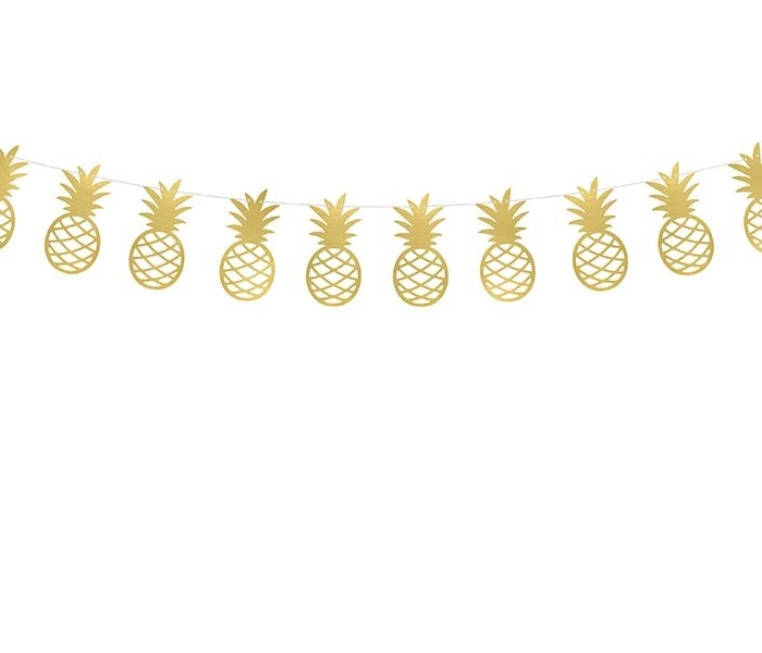 Girlang Ananas Guld Aloha - Tropical Festival