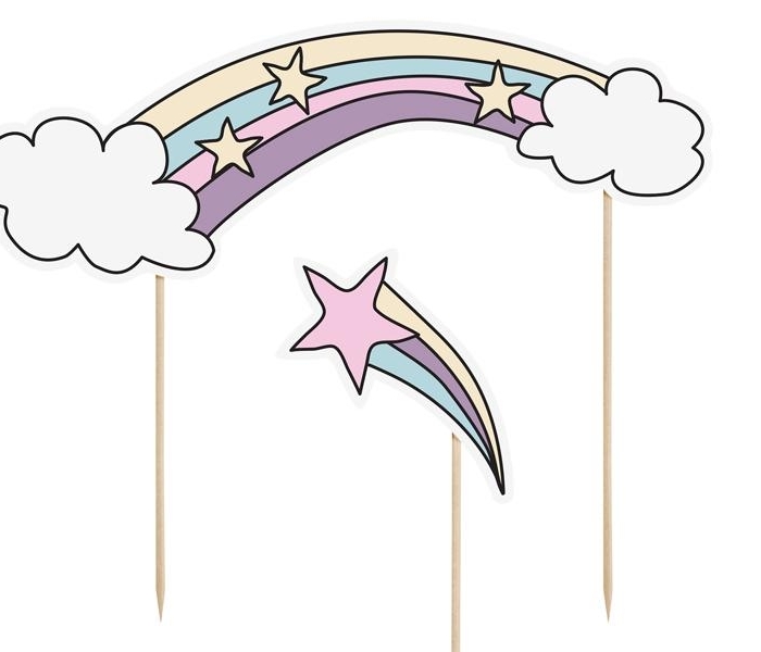 Cake Pics Toppers Tårtdekorationer - Make a wish - Unicorn