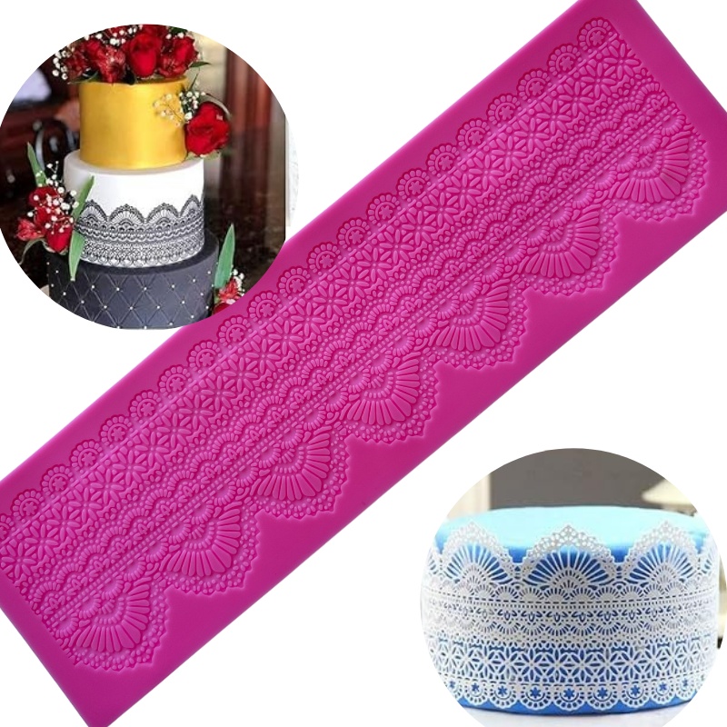 Vintage Floral Sugarlace Silikonform Mönstermatta