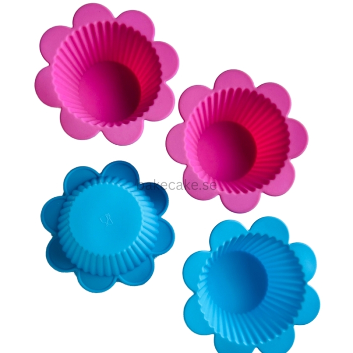 Muffinsformar i Silikon Blommor 6-Pack