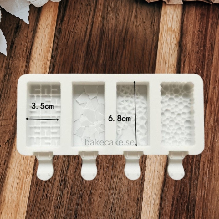 Popsicle Silikonform – Unika Mönster för Glass & Desserts