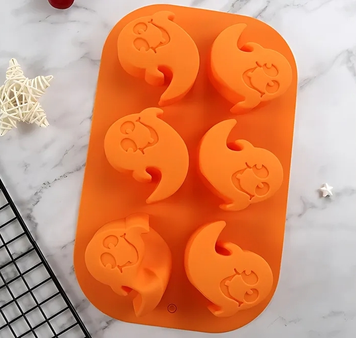 Silikonform för spöken – 6 söta designer för Halloween-godsaker