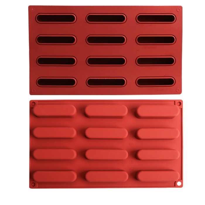 Eclair Silikonform – 12 Kavitet, Fingerformad Bakform