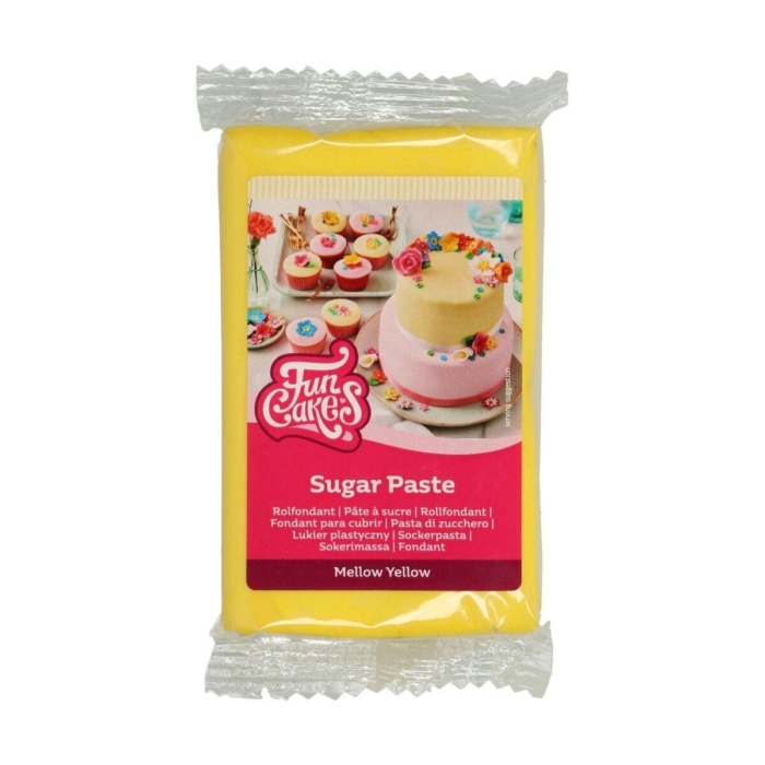 Kort Datum 11-25 FunCakes - Mellow Yellow Sockerpasta 250g