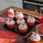 Muffinsform med Lock 25st Cupcakesform Aluminium Röd