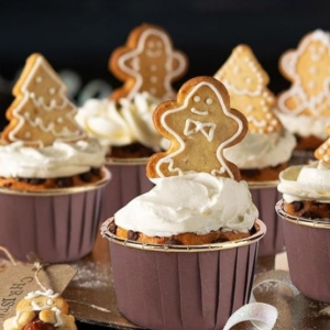 Muffinsform med Lock 25st Cupcakesform Aluminium Kaffebrun