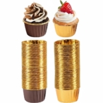 Muffinsform med Lock 30st Cupcakesform Aluminium  Kaffebrun & Guld