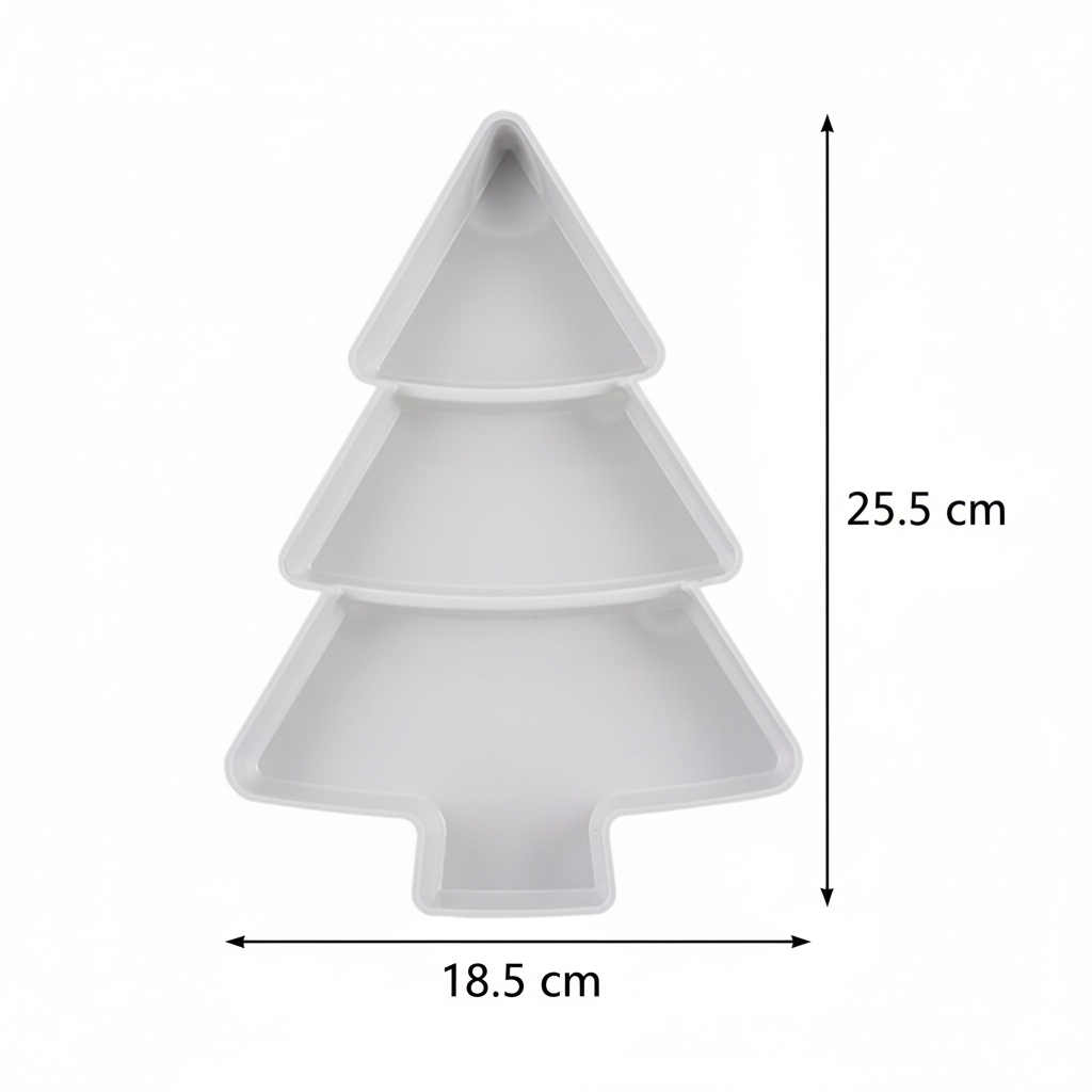 Festligt Julgransfat i Vit