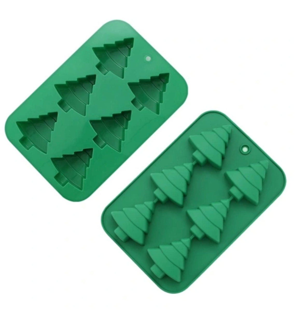 Julgran Silikonform - 6 Fack för Festliga Choklad & Godsaker