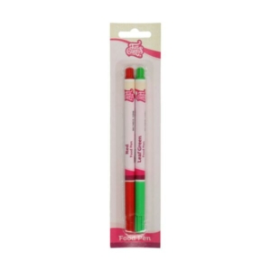 FunCakes - Röd/Grön Livsmedelspenna 2-pack FYND 06-2026