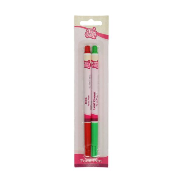 FunCakes - Röd/Grön Livsmedelspenna 2-pack FYND 06-2026